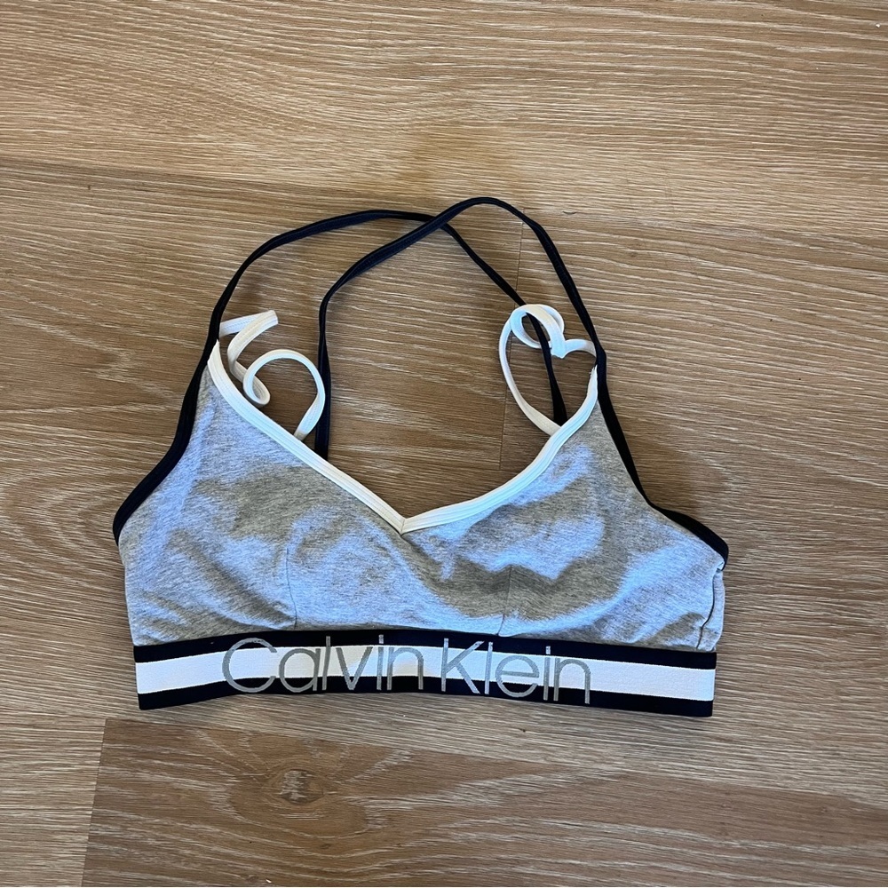 NWOT Calvin klein grey white black bralette